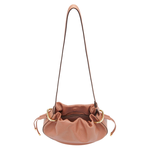 Tilda Ruched Crossbody in Pecan Brown