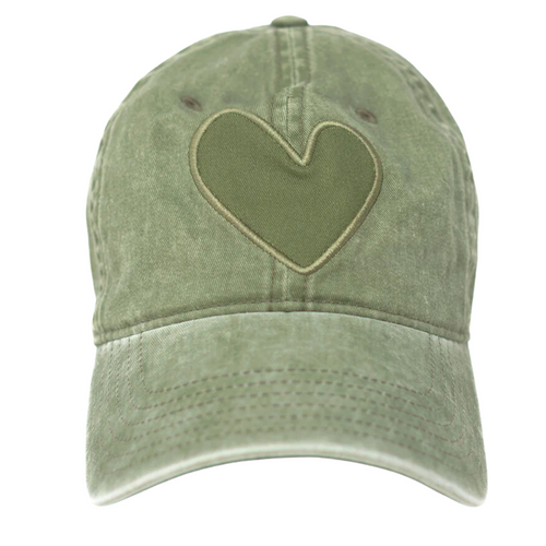 Imperfect Heart Hat in Green