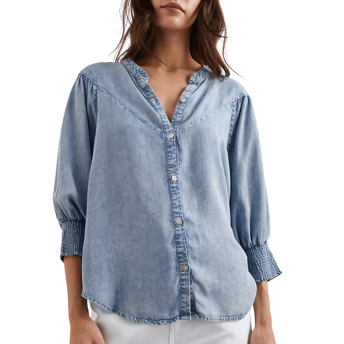 Luce Top in Medium Cloud Wash