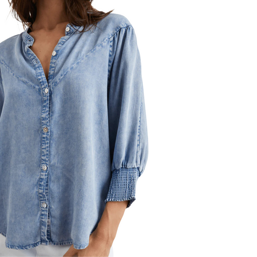 Luce Top in Medium Cloud Wash