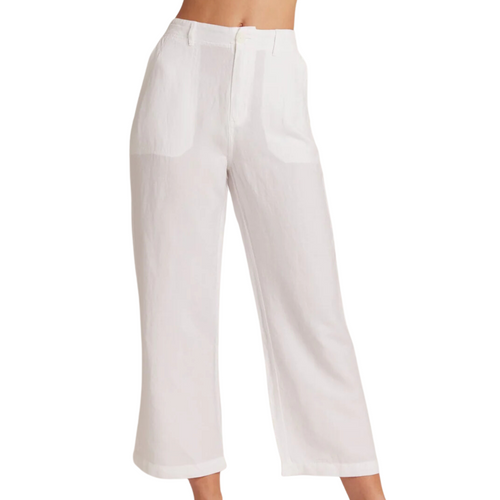 Blakely Utility Wide Leg Crop in White