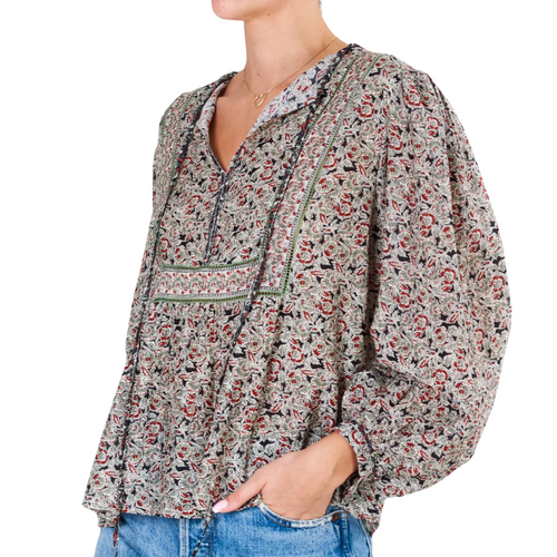 Erma Long Sleeved Top in Multi