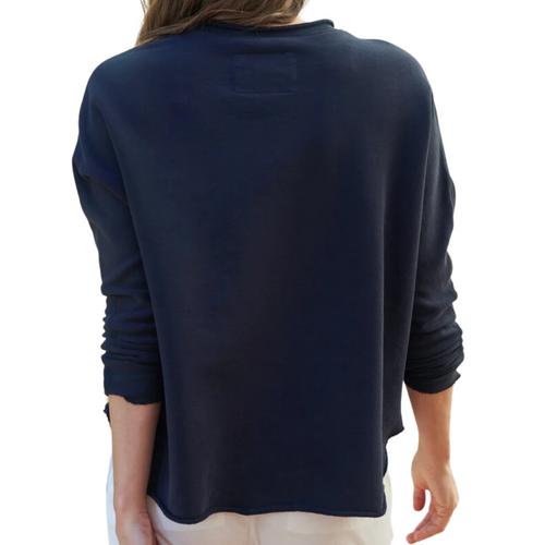 Anna Long-Sleeve Capelet in British Royal Navy