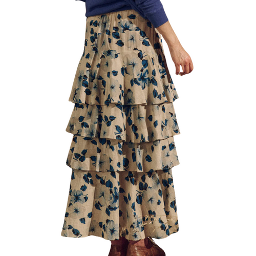 The Gazebo Skirt in Deep Meadow Floral