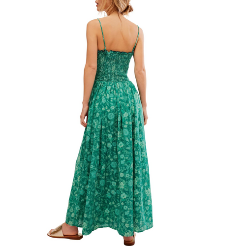 Sweet Nothings Midi Dress in Forest Combo