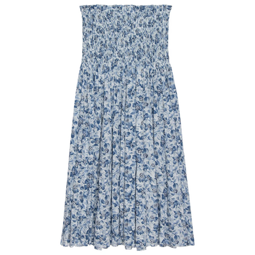 The Knoll Skirt in Light Sky Pressed Floral Print