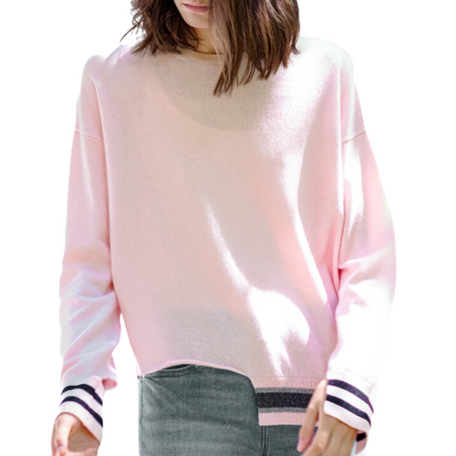 Color Block Pullover in Blush