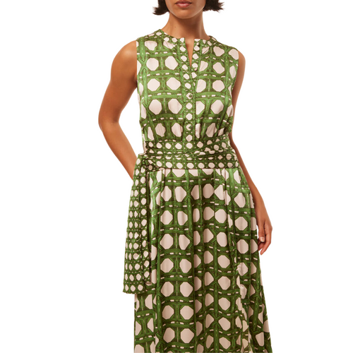 Anabella Dress in Rattan Tile Mix