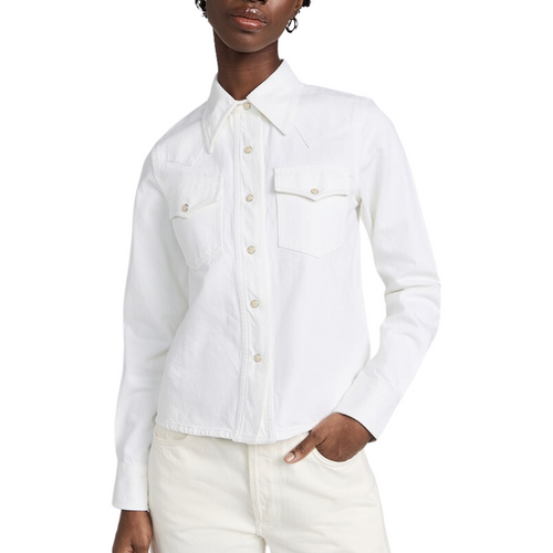 Western Denim Shirt in White