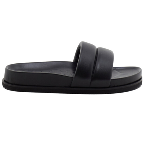 Leather Slippers in Black