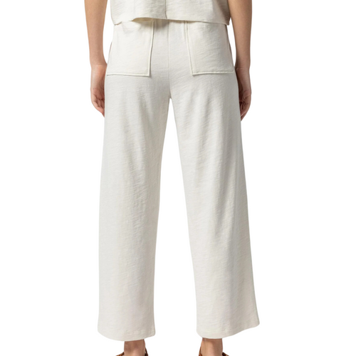 Cropped Pull On Pant in Ecru