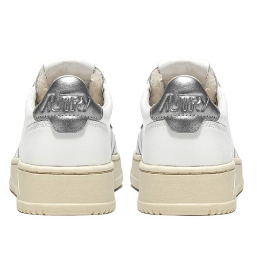 Medalist Low Sneakers in White and Silver