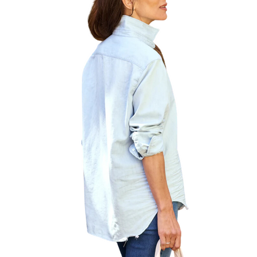 Eileen in Italian Cotton Classic Blue Tattered Wash