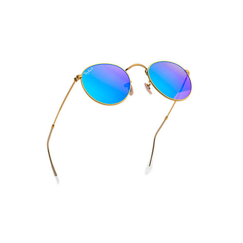 Round Flash Sunglasses in Blue Flash