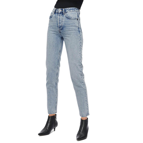 Sonya Slim Straight Non-Stretch Jeans in Blue Wash