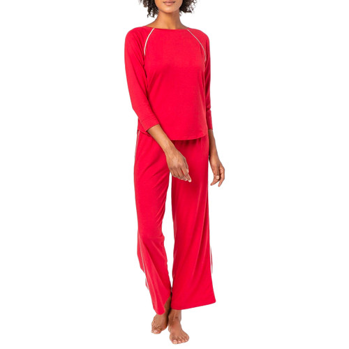 3/4 Sleeve Sleepwear Set in Garnet