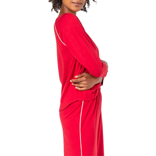 3/4 Sleeve Sleepwear Set in Garnet