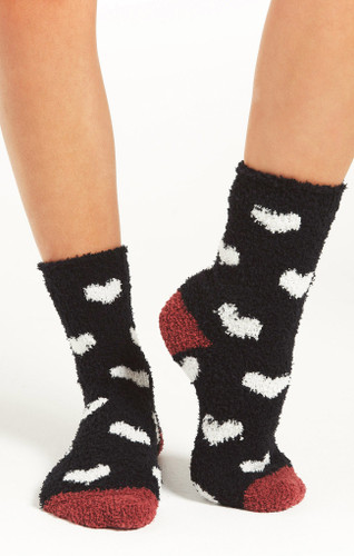 Heart Dot Plush Socks