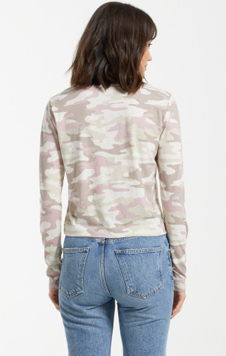 Skimmer Long Sleeve Tee in Mauve Camo