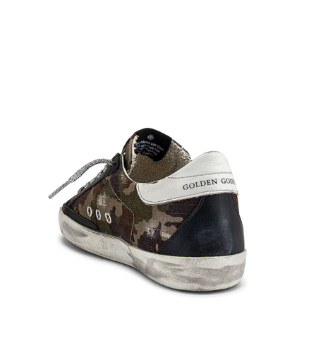 Superstar Sneaker in Camo Ripstop Leather with Pink Star