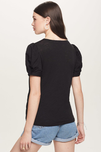 Mutton Knot Sleeve Tee in Black