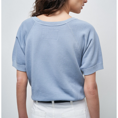 Ciara Short Sleeve Sweatshirt in Slate Blue