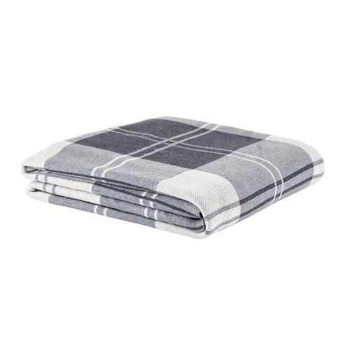 Simple  Plaid Knit Throw Blanket