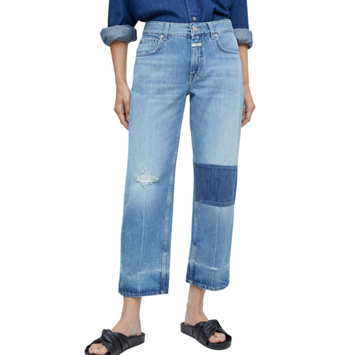 X-Lent Mid-Rise Cropped Relaxed Fit Jean