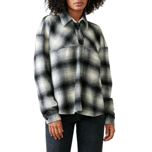 Link Shirt Jacket in Charcoal Plaid