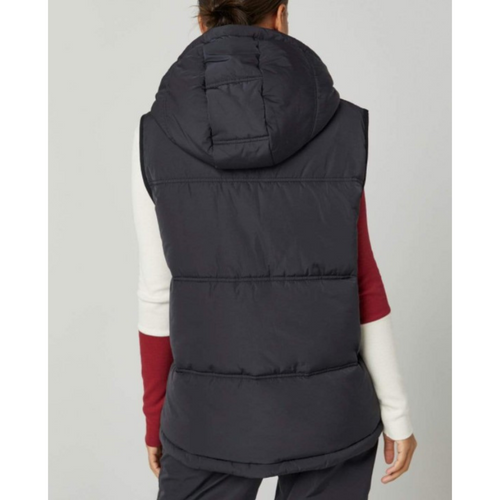 Uno Relaxed Down Vest in Black