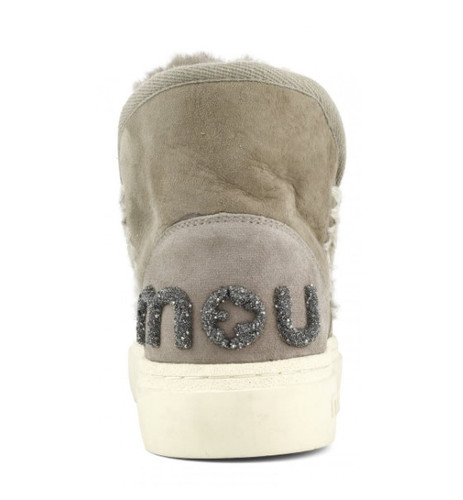 Bold Glitter Logo Eskimo Sneaker in Elephant Grey