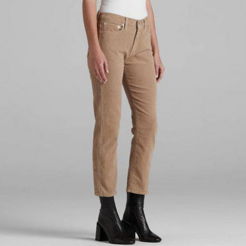 Elin Cropped Straight Leg Jeans in Camel