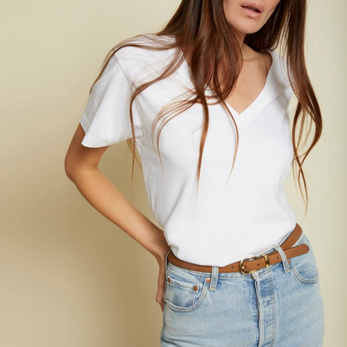 Nina Organic Cotton Tee in White