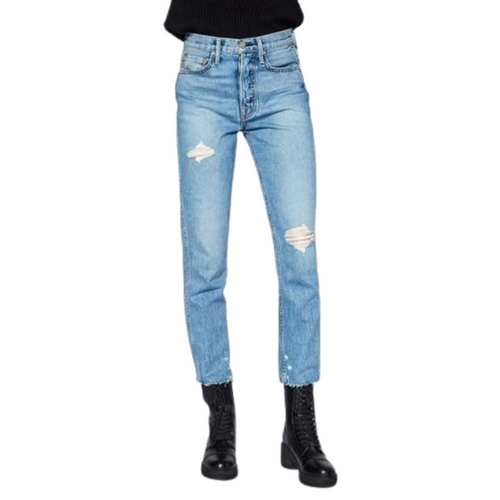 Eve Slim Straight Crop Denim in Riverside