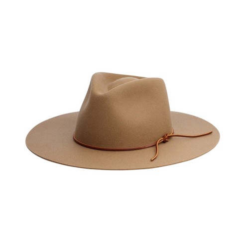 Rag & Bone Kacy Wide Brimmed  Fedora Hat in Camel