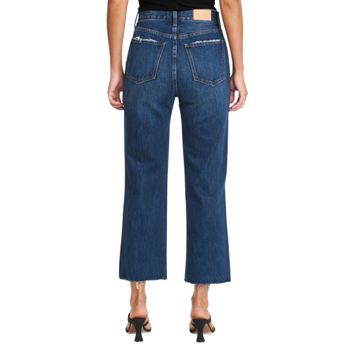 Pistola Cassie Super High Rise Straight Crop Jeans in Motive - Back View