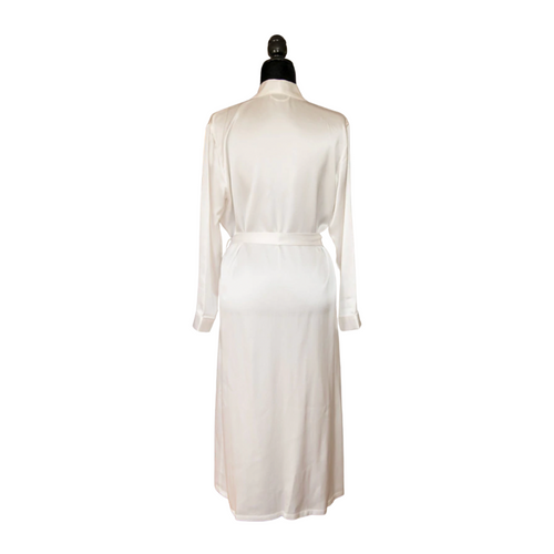 Full Length Silk Robe in White