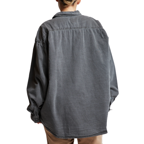 Busy Boyfriend Shirt in Pigment Black