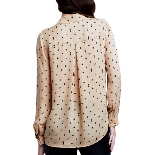 Nina Blouse in Dark Almond/Black Playing Card