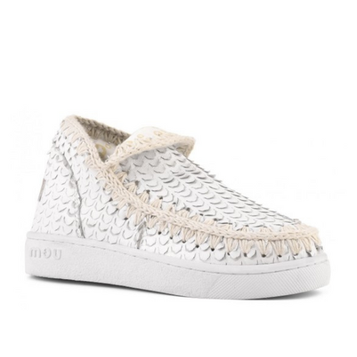 Summer Eskimo Sneaker in Cutout Scale Leather