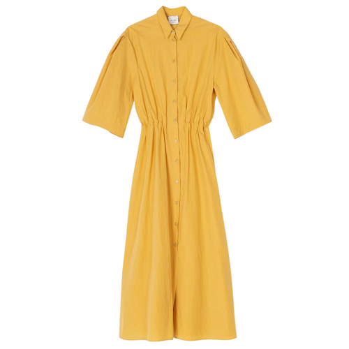 Chemisier Dress in Mustard 