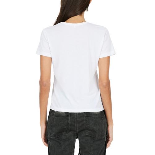 Standard V-Neckline Tee in White