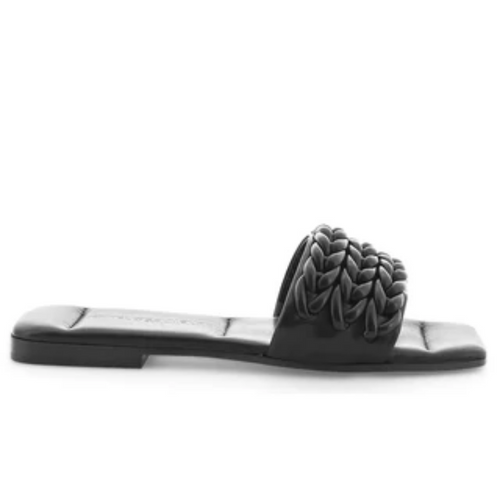 Rio Braided Slides in Black