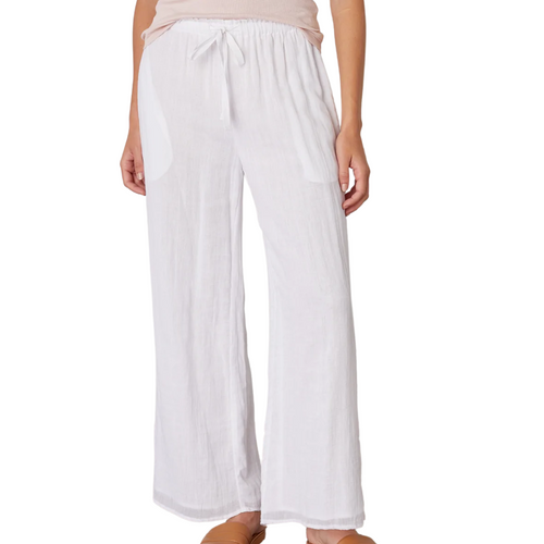 Tweetie Cotton Gauze Pant in White