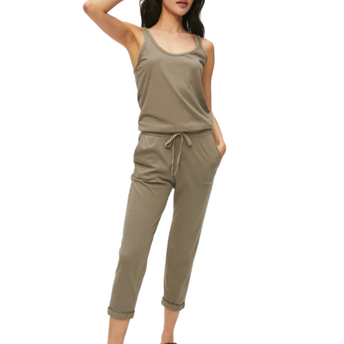 Theo Tank Jumpsuit in Olive