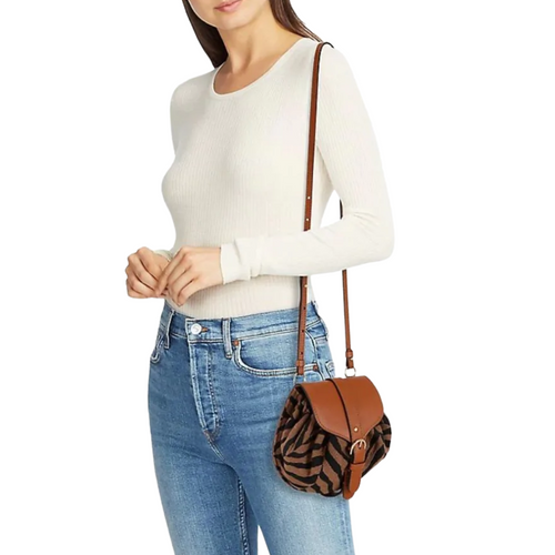 Paloma Ruched Convertible Shoulder Bag in Mahogany