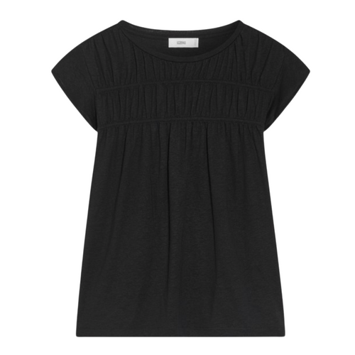 T Shirt with Frills in Black