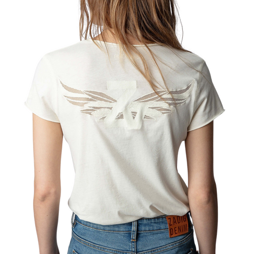 Story Fishnet ZV Wings T-Shirt in Sugar 