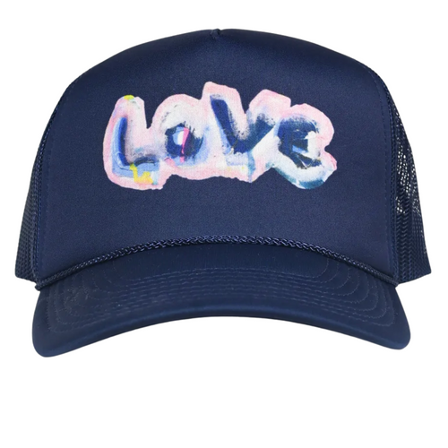 Trucker Hat Wild Love in Indigo 