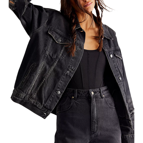 Jolene Trucker Jacket in Black